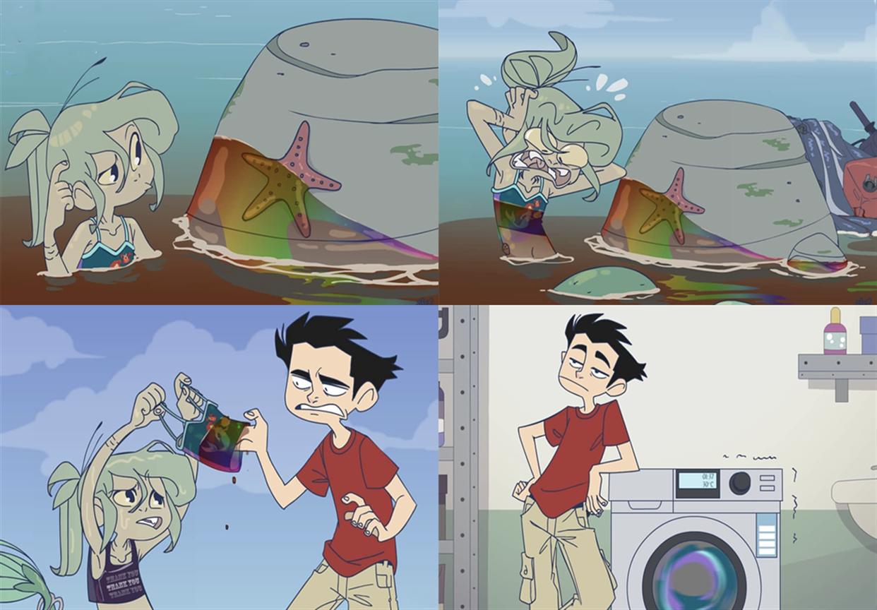 小美人鱼给自己起名“泰迪”，果真“名副其实”而且衣服还缩了水