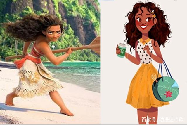 迪士尼公主们换上现代装后，白雪公主辣眼睛，小美人鱼青春洋溢！