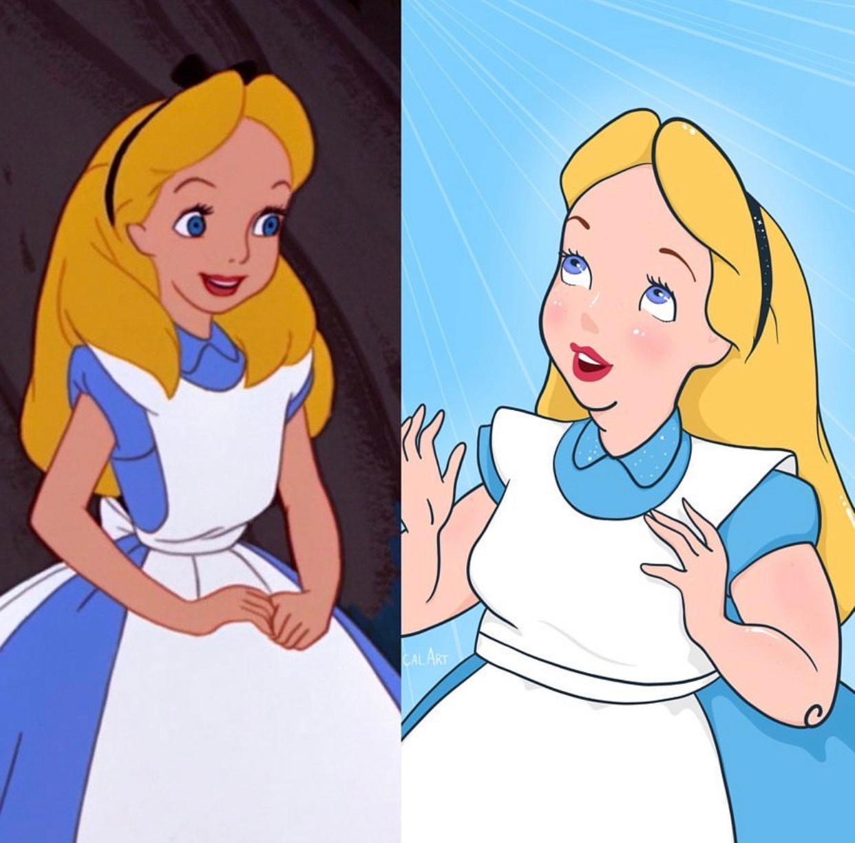 迪士尼公主增胖200斤，对比图尤其明显！小美人鱼的双下巴最真实