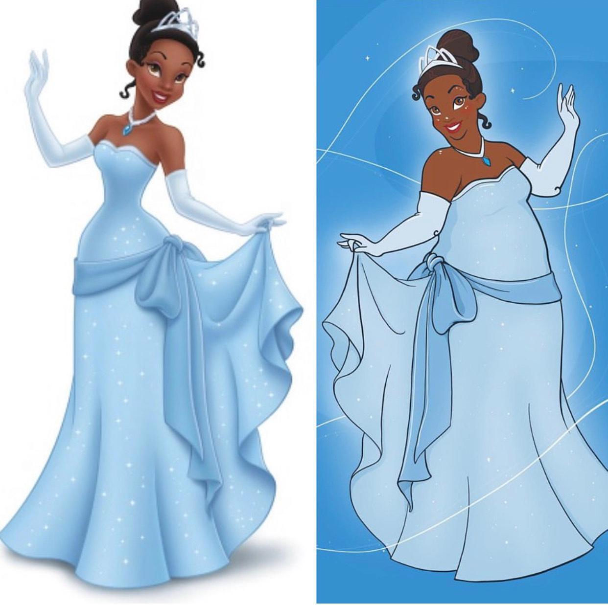 迪士尼公主增胖200斤，对比图尤其明显！小美人鱼的双下巴最真实