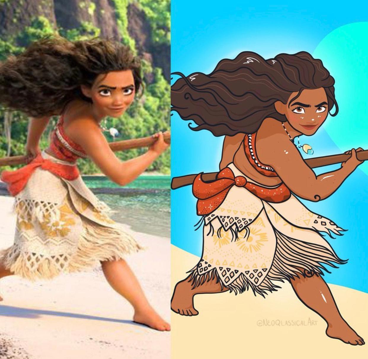 迪士尼公主增胖200斤，对比图尤其明显！小美人鱼的双下巴最真实