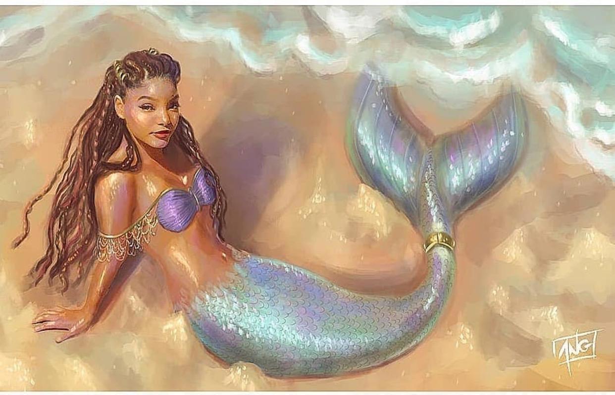 真人版《小美人鱼》都说丑，但经过画师精心描绘，还会说丑吗？会