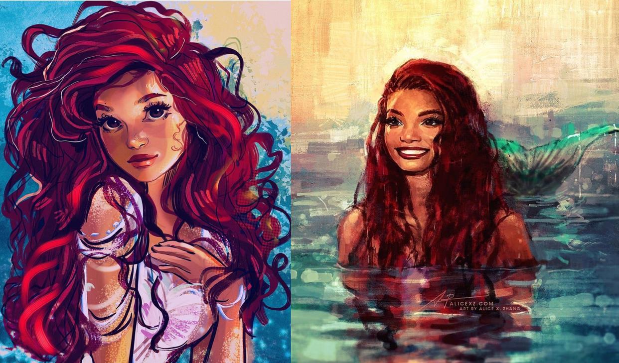 真人版《小美人鱼》都说丑，但经过画师精心描绘，还会说丑吗？会