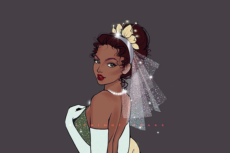 “手绘风”迪士尼公主，乐佩以长发做衣服，花木兰绝美“贴花黄”