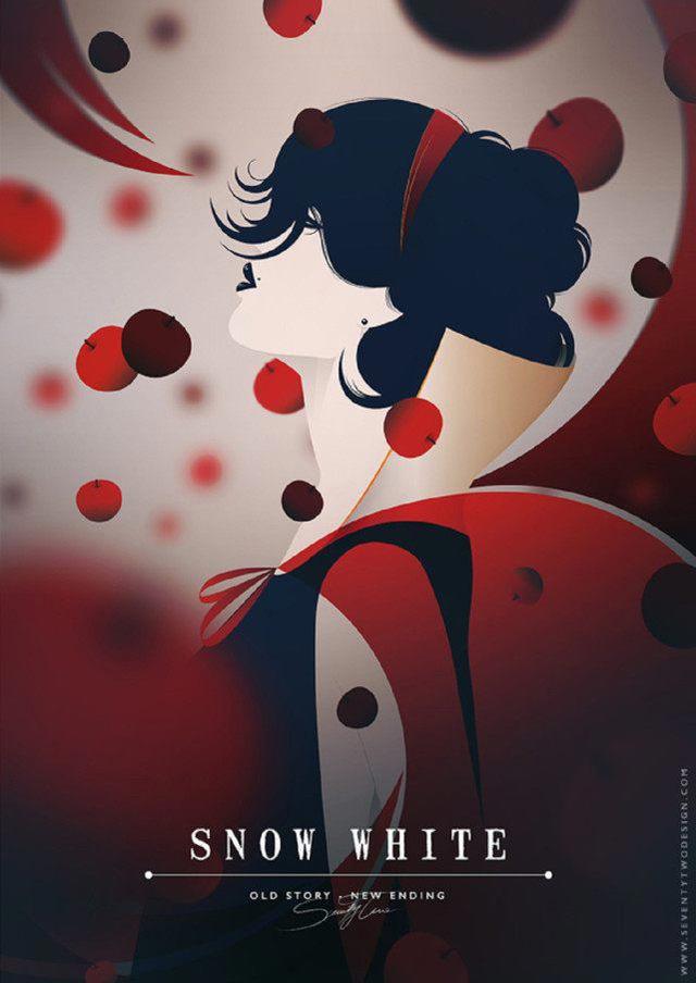 迪士尼公主穿越现代，白雪公主文艺气息十足