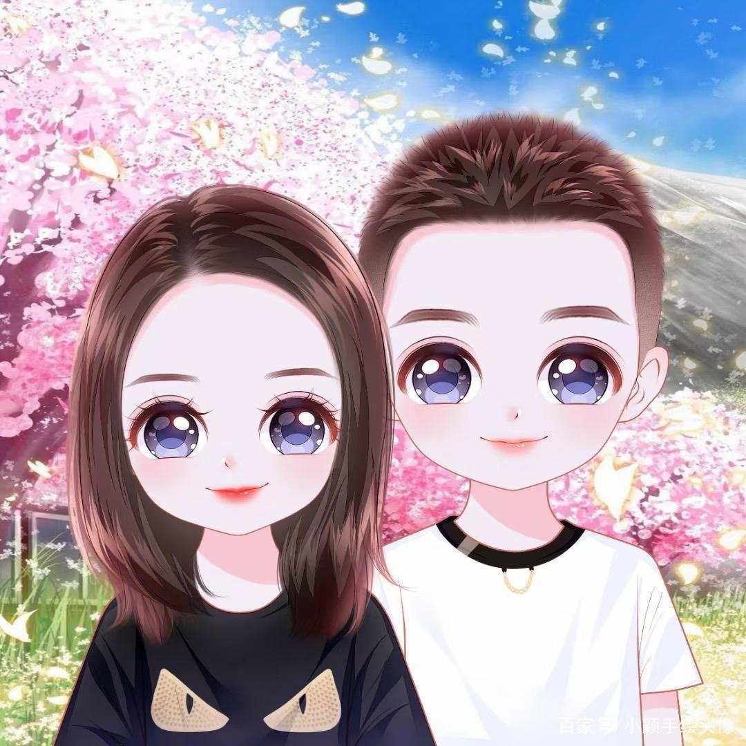 情侣漫画风头像，用手绘画风记录甜蜜瞬间，见证幸福爱情