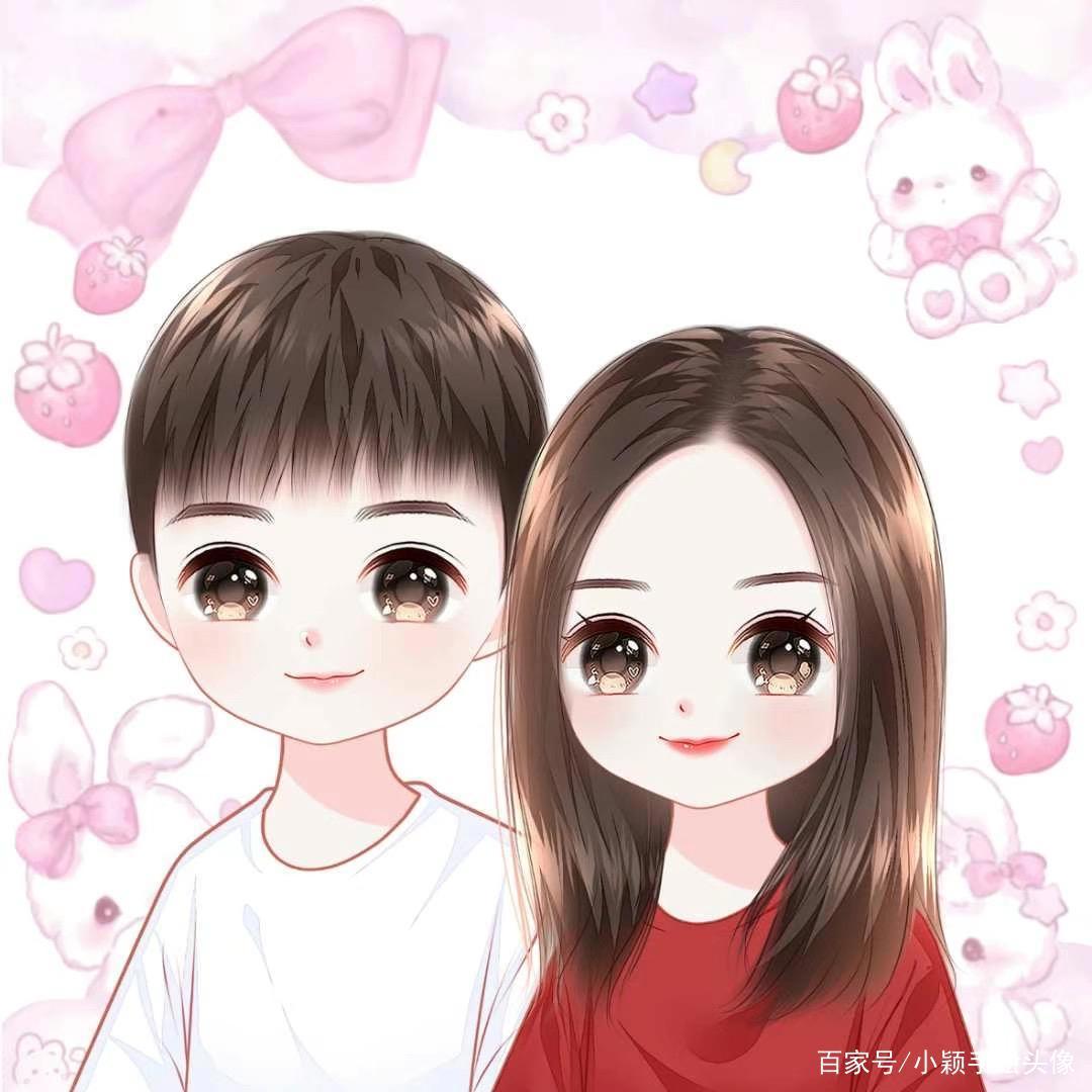 情侣漫画风头像，用手绘画风记录甜蜜瞬间，见证幸福爱情