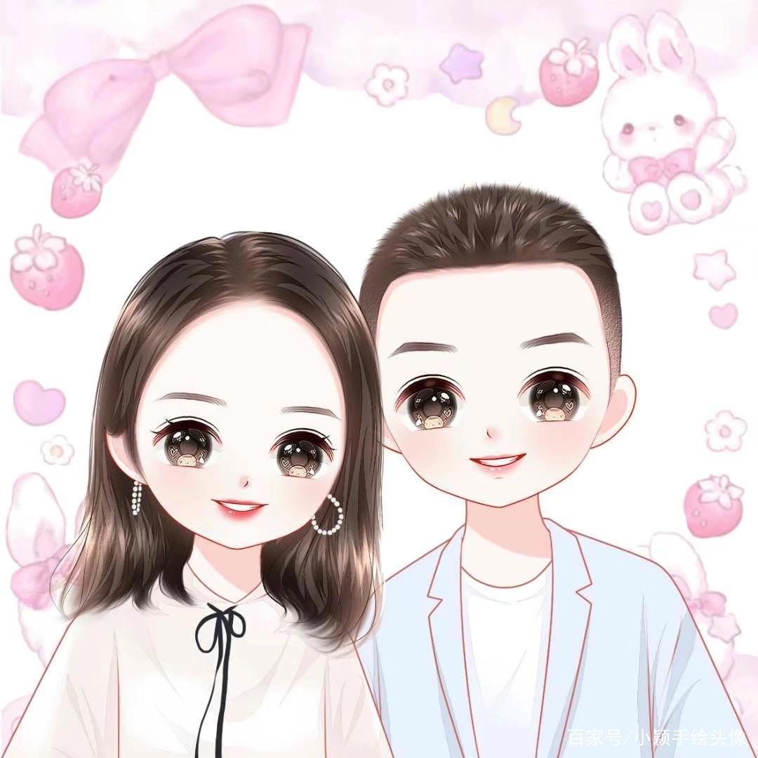 情侣漫画风头像，用手绘画风记录甜蜜瞬间，见证幸福爱情