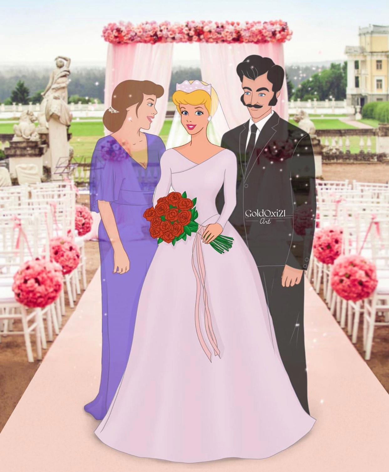 迪士尼公主的“婚礼现场”，睡美人最有少女心，反派也来凑热闹