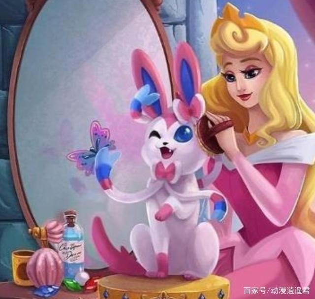 伊布家族加入迪士尼，和公主们的合影，睡美人被称赞，茉莉高颜值