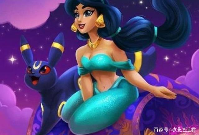 伊布家族加入迪士尼，和公主们的合影，睡美人被称赞，茉莉高颜值