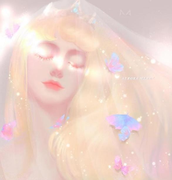 当迪士尼公主在唯美画风下，爱丽儿耳环引人注目，睡美人像小天使