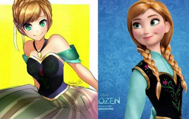 当迪士尼公主变身日漫人物，白雪公主变成病娇女主，睡美人笑出声