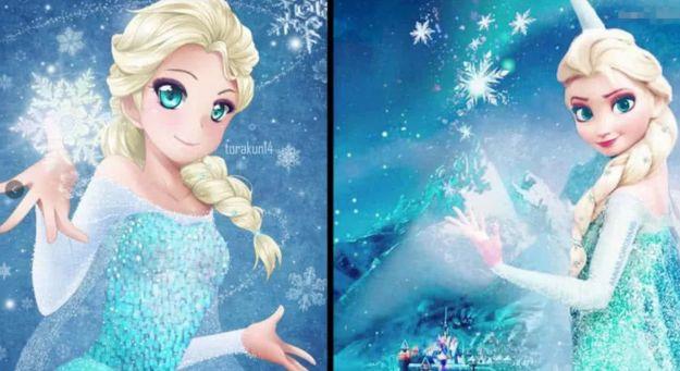 当迪士尼公主变身日漫人物，白雪公主变成病娇女主，睡美人笑出声