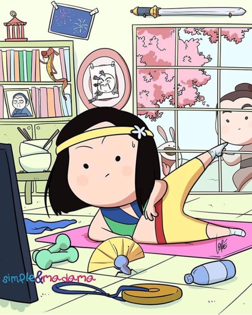 假如迪士尼公主是宅女，爱丽儿在家里泡澡，最勤奋的公主居然是她