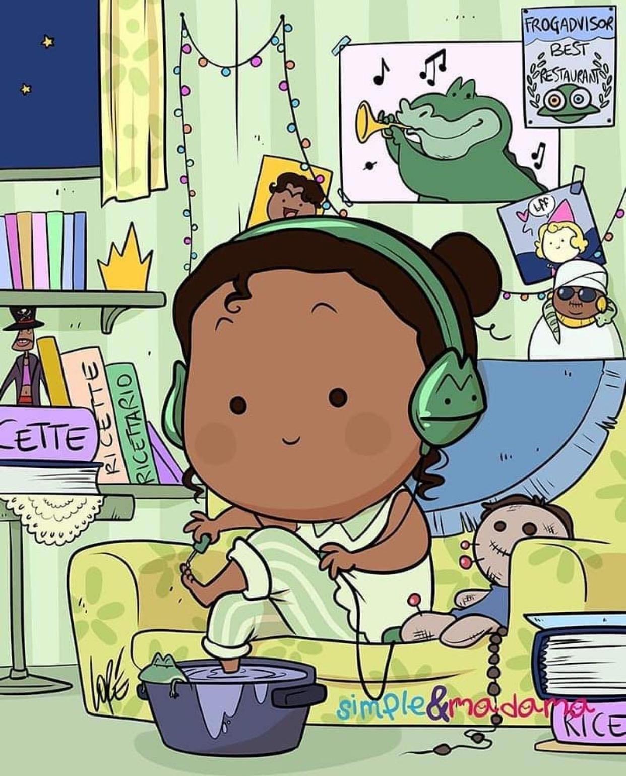 假如迪士尼公主是宅女，爱丽儿在家里泡澡，最勤奋的公主居然是她