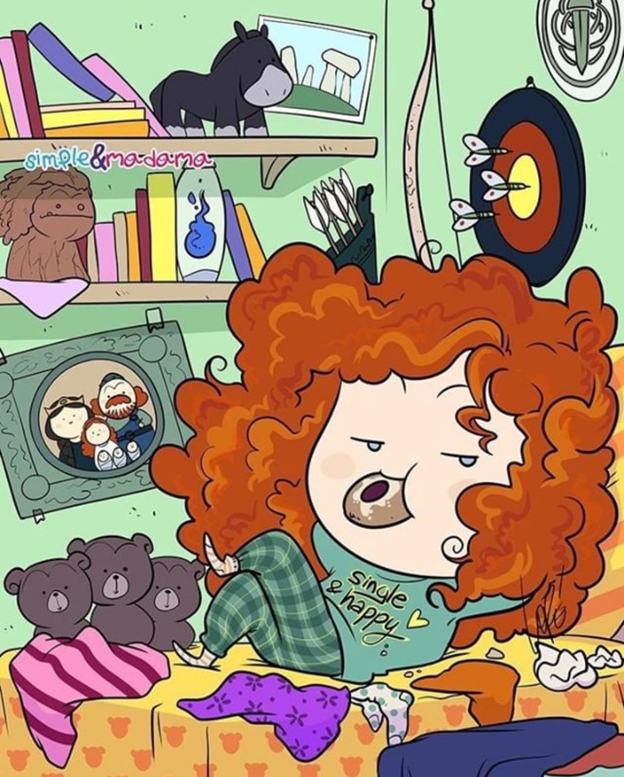 假如迪士尼公主是宅女，爱丽儿在家里泡澡，最勤奋的公主居然是她