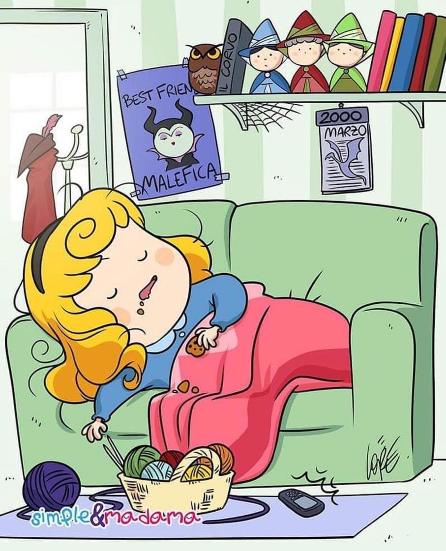 假如迪士尼公主是宅女，爱丽儿在家里泡澡，最勤奋的公主居然是她