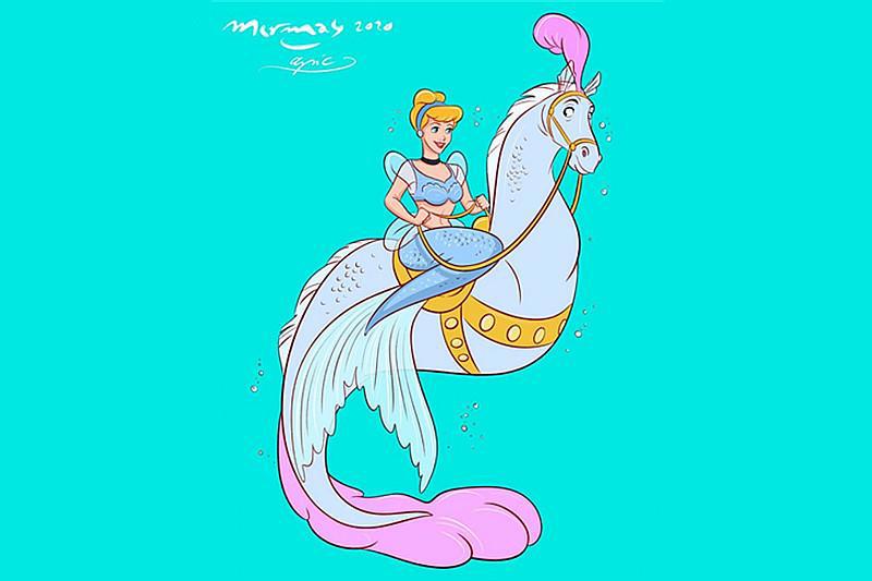 迪士尼公主变美人鱼，谁的鱼尾巴最美？睡美人的人鱼姬艳压全场！