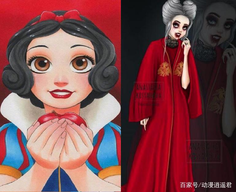 丧尸版迪士尼公主，睡美人成骷髅头，白雪公主笑着好渗人
