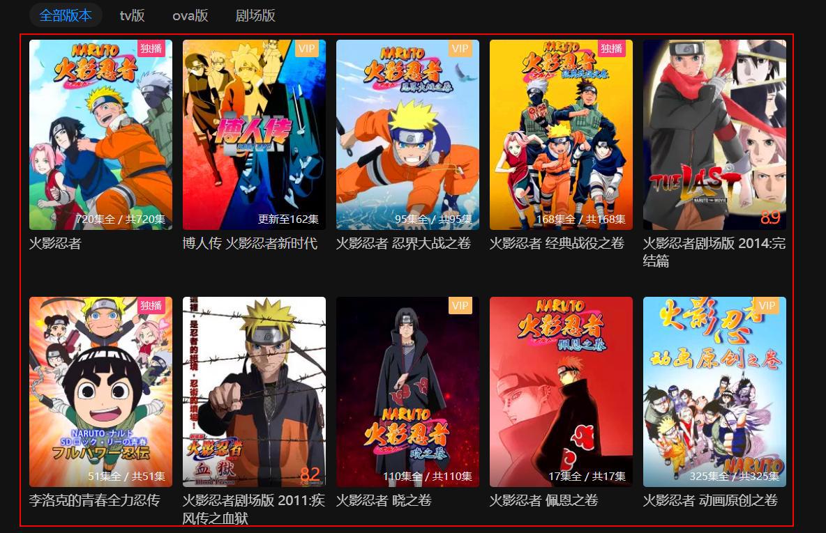 某酷独播《火影忍者》，将其“打包分类”，唯独缺少一个重要环节