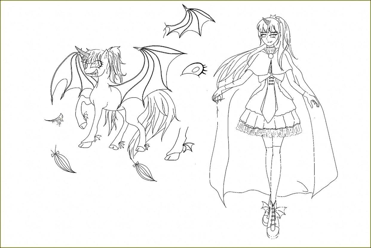 小马宝莉丨同人漫连载：角色定位建模图，M6因贪吃变异吸血鬼小马