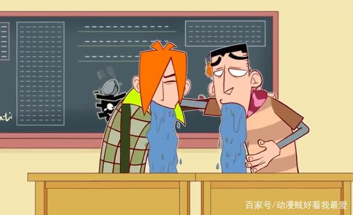 阿衰：小衰和大脸妹合作，两人扮演龟兔赛跑，同学们看吐了！