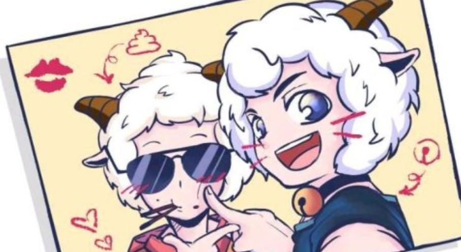 《喜羊羊与灰太狼》官方出的拟人图中，喜懒是CP，亮点是美羊羊