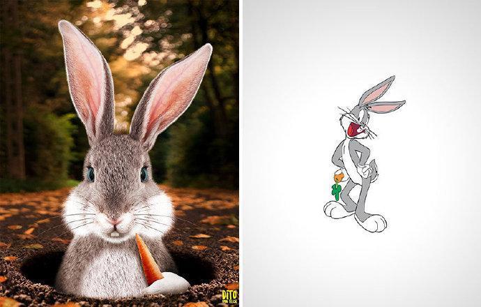 大神将动漫角色带到现实，哆啦A梦是蓝色猫咪，小猪佩奇让人害怕