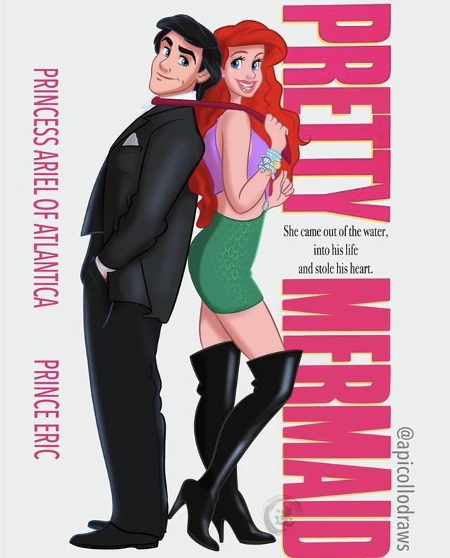 迪士尼另类海报：王子变猛男太抢眼，单纯公主成反派超有看点！