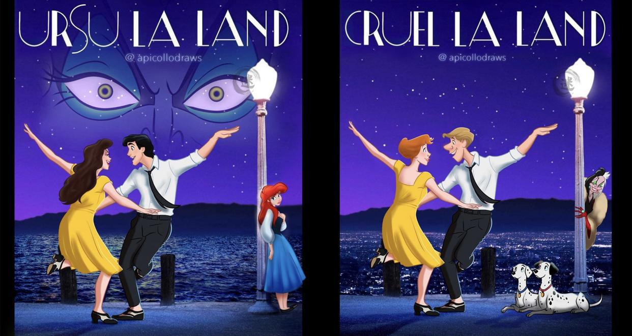 迪士尼另类海报：王子变猛男太抢眼，单纯公主成反派超有看点！