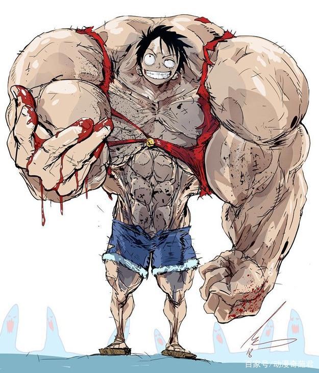 当动漫角色绿巨人化，路飞化身猛男莫非这就是他的五档形态？