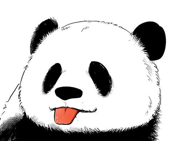 黑白漫画：《思考》，谁说熊猫就非得是黑白漫画？结局好可爱！