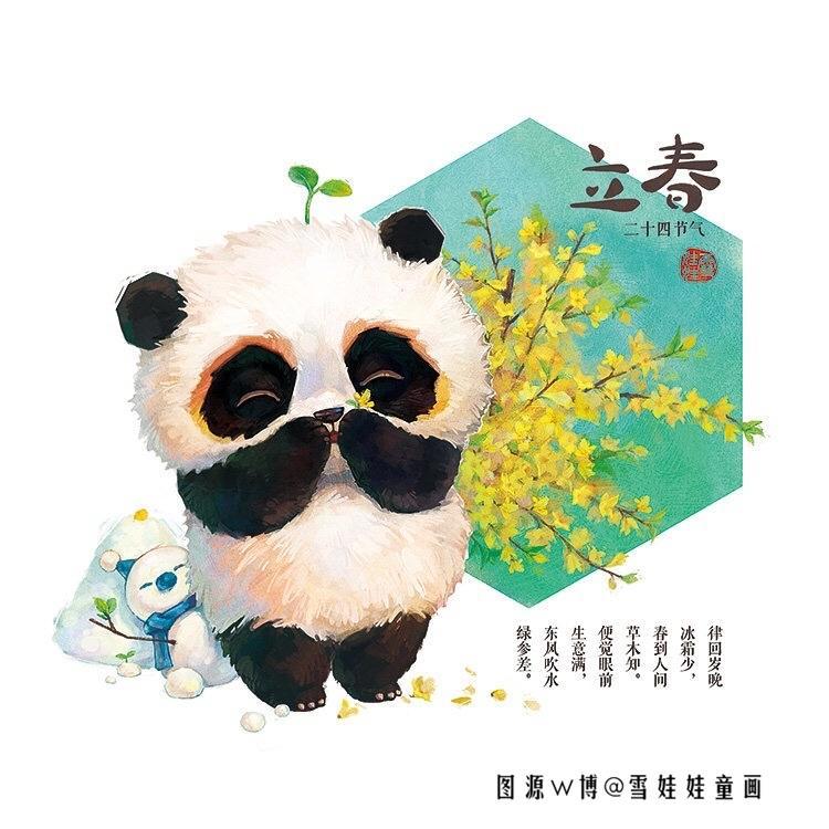 大熊猫与十二节气，夏至吃西瓜、清明吃青团，“呆萌吃货”实锤了