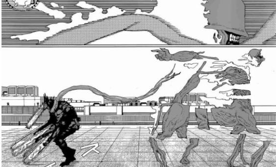 《电锯人》瞬秒地狱恶魔的电锯恶魔帅呆了，疑似致敬等身英雄