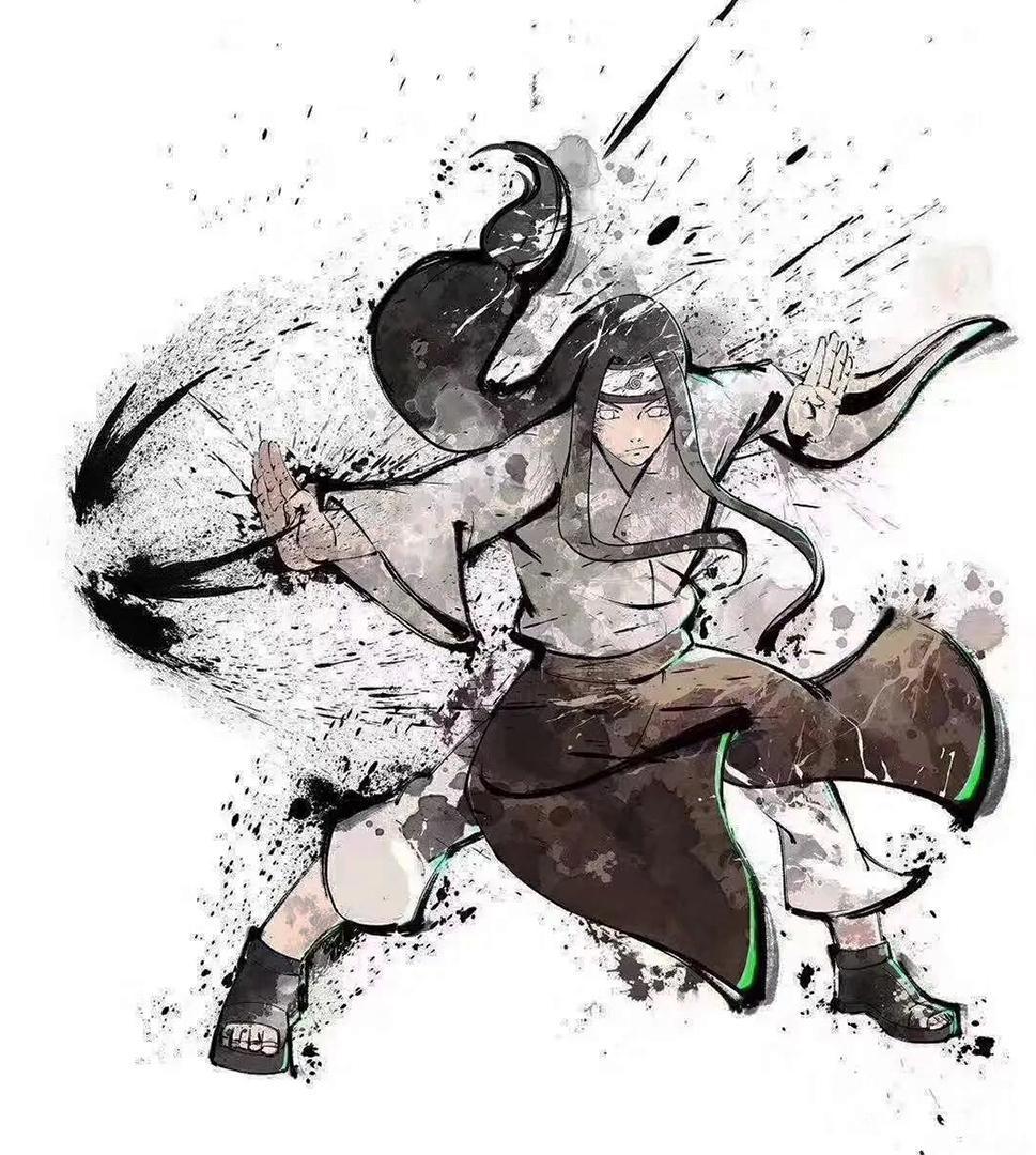 《火影忍者》水墨壁纸，春野樱英气十足，波风水门帅炸了