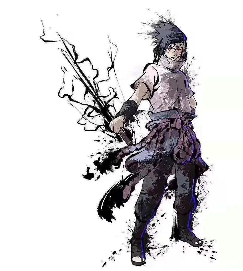 《火影忍者》水墨壁纸，春野樱英气十足，波风水门帅炸了