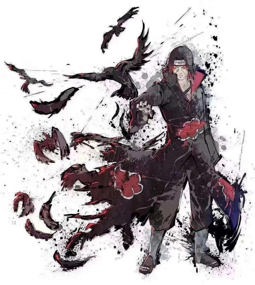 《火影忍者》水墨壁纸，春野樱英气十足，波风水门帅炸了