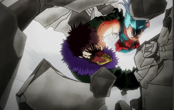 我的英雄学院第76集：绿谷变身“超蓝赛亚人”，一击经费拳秒治崎