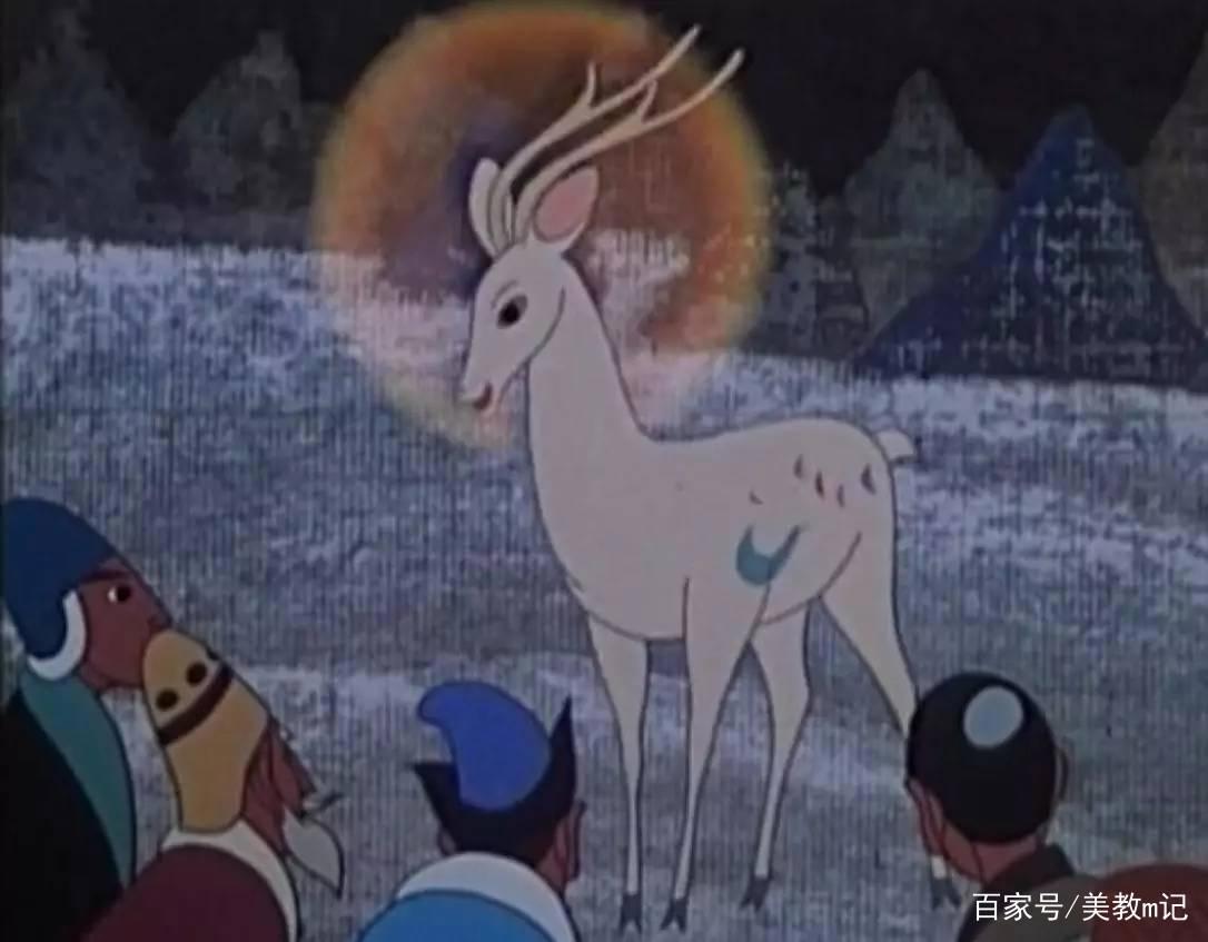动画片《九色鹿》里的小鹿形象，为何头上总是要顶着一个光环