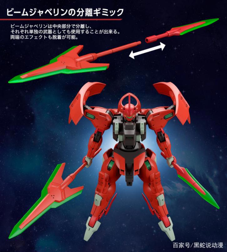 高达水星的魔女：HG模型达利尔巴尔德公开手腕变光剑的红色独角