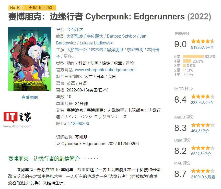 《赛博朋克：边缘行者》制片人：目前尚没有第二季的计划