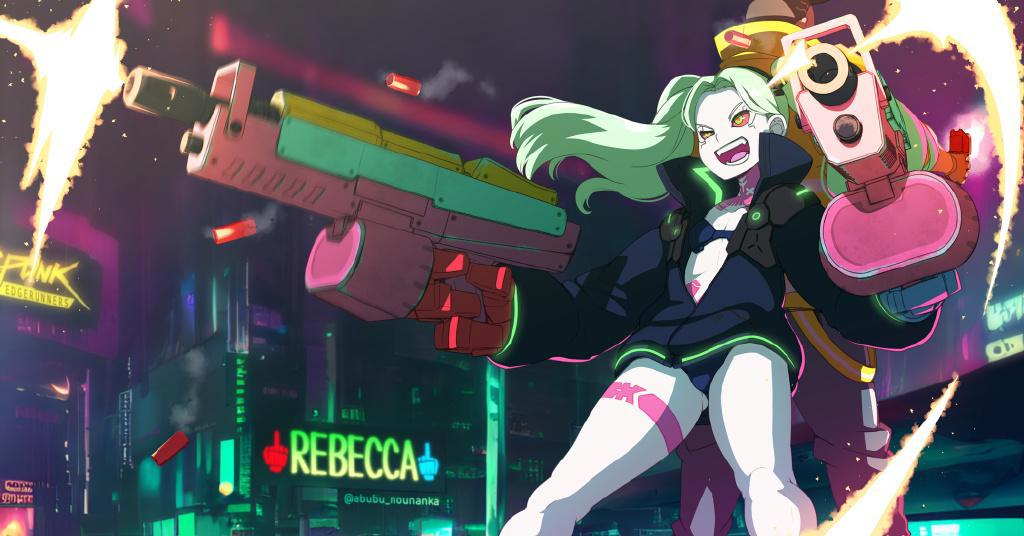 二次元美少女「第256期」赛博朋克：边缘行者丽贝卡壁纸特辑