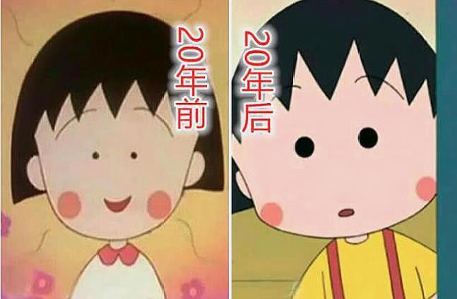 动画画风：20年前VS20年后，小丸子鼻孔惊人，柯南在模仿匹诺曹？