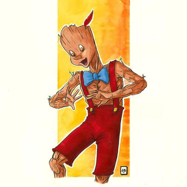 动漫角色合体之后是什么样的？匹诺曹 格鲁特=？