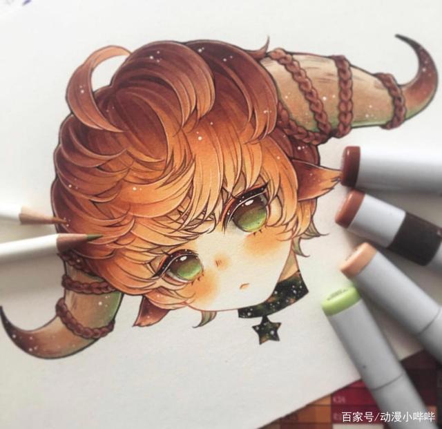 十二星座手绘风“拟人化”：双子神似小丑女吗，摩羯果然是小恶魔