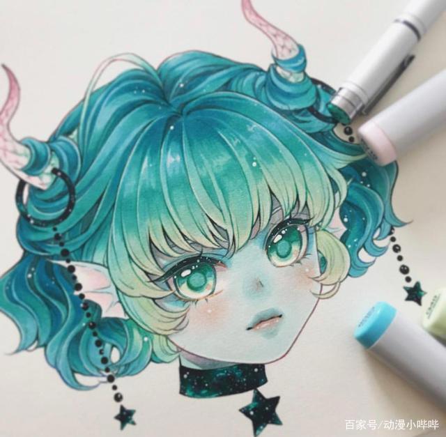 十二星座手绘风“拟人化”：双子神似小丑女吗，摩羯果然是小恶魔