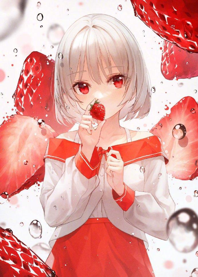 画师笔下的水果少女太可爱，葡萄是三无少女，柠檬是小恶魔系