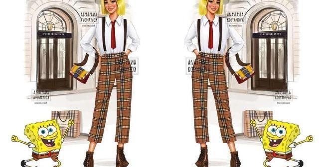 海绵宝宝化身时尚少女：害羞的派大星，时尚的蟹老板，自恋章鱼哥