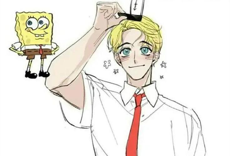 海绵宝宝拟人化，珍珍成撒娇小美女，痞老板是真实的痞子风格